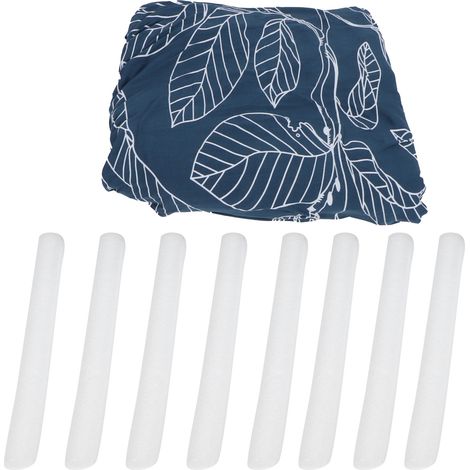 Housse de canapé bleu feuilles souple élastique lavable protection meubles maison 2 places (1/5)