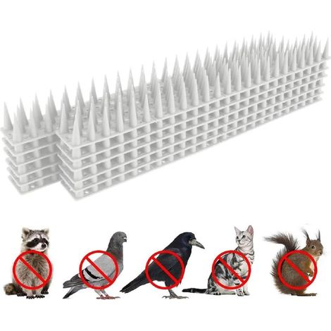 SHINING HOUSE Pincho antipalomas para balcón, repelente de palomas, antigatos, antipájaros, ahuyentador de pájaros, ahuyentador de palomas, Bird Tech, pinchos de protección para jardín de 3,6 m (1/5)