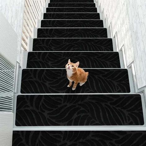 tapis TPU autocollants noirs antidérapants avec double adhésif protection escalier usage intérieur sécurisé et pratique 10 Bois (1/5)