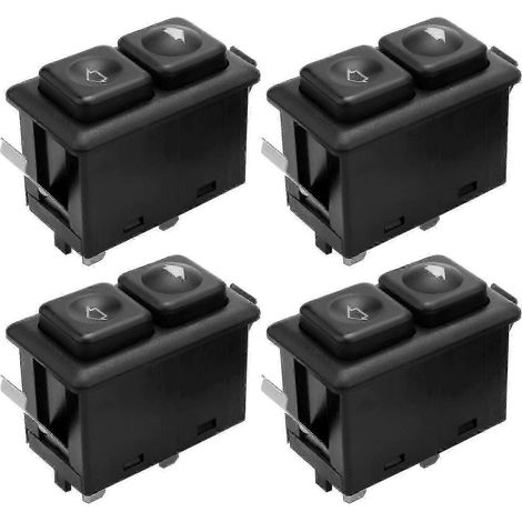 Ensemble de 4 interrupteurs lumineux pour lève-vitres électriques et toit ouvrant pour BMW E30, E24 et E28 à partir de septembre 1986 (réf. 613113) (1/5)