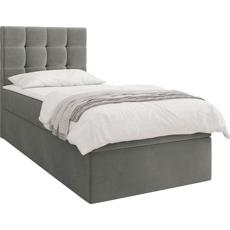 Lit boxspring Comfivo Osculum II, Polo 894, Continental, Unique, 100x200, Tissu, Disponible, 102x206x112cm (1/5)