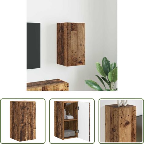 Bois ancien - Meuble TV mural Bois Ancien 30 x 31 x 60 cm Bois d'ingénierie (1/5)