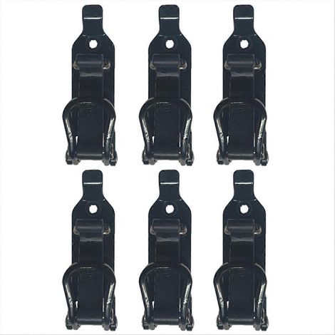 6 Supports de Pelle pour Barres de Toit, Fixation Murale avec Pinces pour Porte-Pelle, Lot de 6 (1/5)