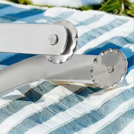 Pince Barbecue Roulette,BBQ Sausage Turning Tongs，Pince Saucisse Barbecue Roulette,Pince BBQ A Roulette INOX,Pince Barbecue avec (1/4)