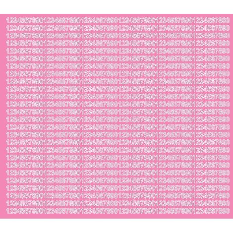 Selbstklebende Zahlenaufkleber, 5 mm, rosa glänzend (1/2)