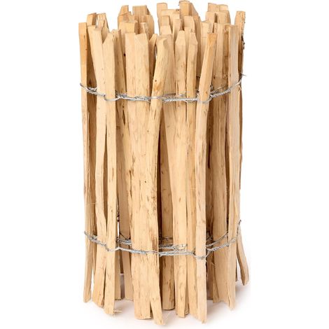Garronda Cloture Jardin Exterieur à Planter en noisetier, clôture Jardin, clôture Bois, Bordure en Bois pour Jardin, ganivelle de Potager Exterieur GD-0079 (Écart des Lattes: 7-8 cm, 60 cm x 5m)