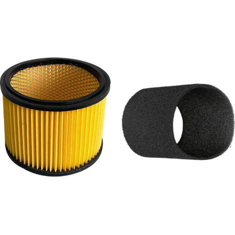 Trade-Shop 2in1 Staubsaugerfilter-Set: Rundfilter + Schaumfilter kompatibel mit Parkside PNTS 1400 A1 B1 C1 D1 E2 F2, PNTS 1500 A1 B2 B3 C4 D5 (1/5)