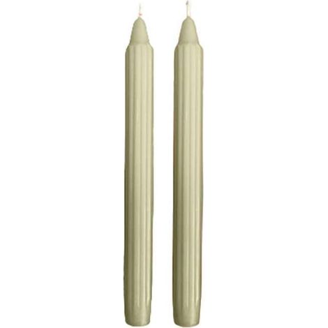 CERERIA DI GIORGIO Candele decorative scanalate Panna 25 cm 2 Pz (1/5)