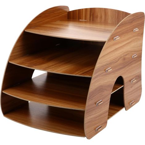 Holzregal mit Vielseitigen Fächern und Modernem Design (1/5)
