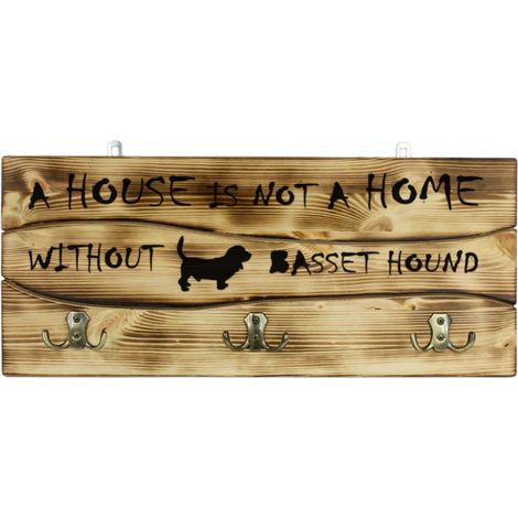 Basset Hound - gruccia con cane, espositore per medaglie, decorazione per la casa di Art-Dog (1/5)
