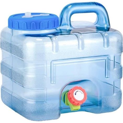 7.5L Reservoir Eau Camping Car,Portable Bidon d'eau avec Poignée,Jerrican Alimentaire avec Robinet,Parfait pour Voyage, Camping, Bar (1/4)