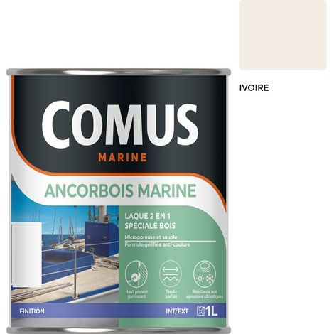 ANCORBOIS MARINE IVOIRE- 1L  Laque microporeuse pour la protection et la décoration des bois et dérivé (1/3)
