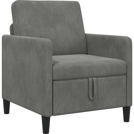 Sofa With Storage Dark Grey 72 x 78 x 87 cm Polyester vidaXL (1/5)