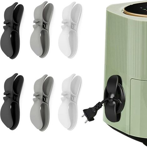 Organizzatori per cavi di elettrodomestici, confezione da 6, clip per cavi, organizzatori per cavi autoadesivi per elettrodomestici da cucina. (1/5)