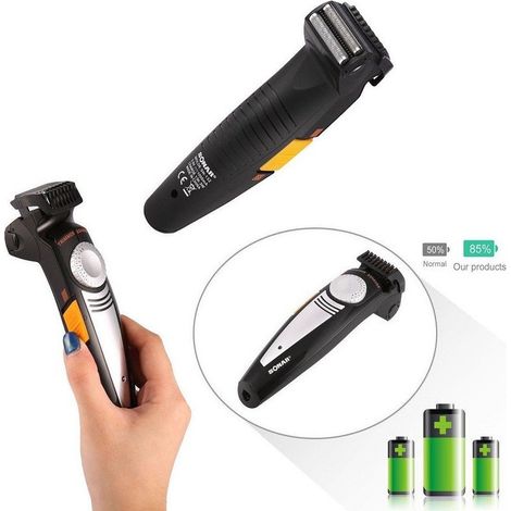Trade Shop - Taglia Capelli Ricaricabile Impermeabile Rasoio Regola Barba Basette Sn132 - (1/4)