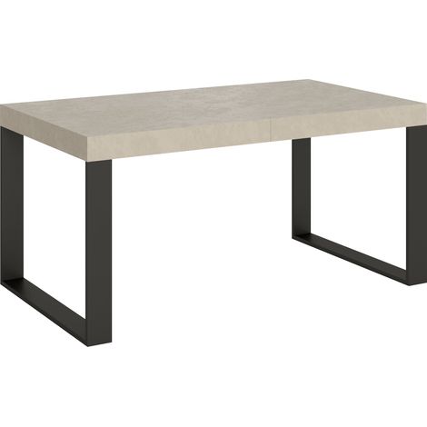 Tavolo Allungabile 160-264x90x77 cm Tecno Premium Cashmere Telaio Antracite (1/4)