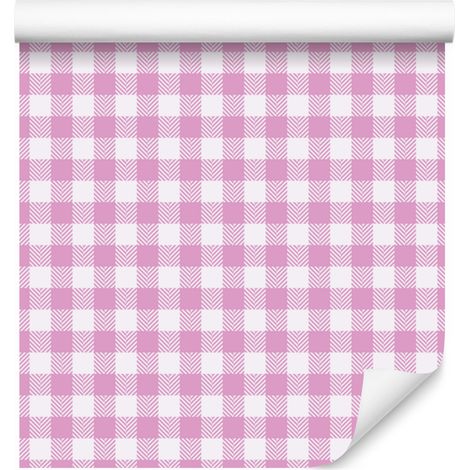 Papier peint à motif tissu rose poudré, détails nets, 50 x 1000 cm (1/5)