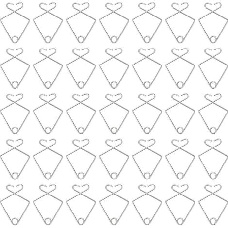 Lot de 50 crochets de plafond en acier pour faux plafonds et dalles de plafond, pour bureau ou maison.-3.00X2.20X0.10CM-Silver