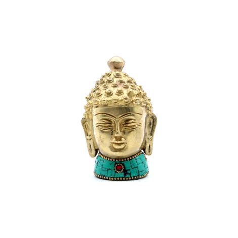 Figure de Bouddha en Laiton - Tête Med - 8 cm- Vendu par 1 (1/4)