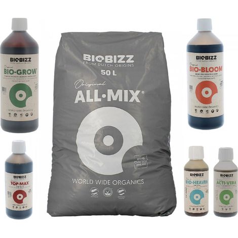 Pack All.Mix 50 litres BIOBIZZ + engrais et booster (1/3)