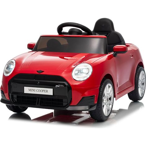 Macchina Elettrica per Bambini Licenza Ufficiale Mini Cooper S Cabrio 12V Sedili in Pelle e Telecomando Rosso (1/5)