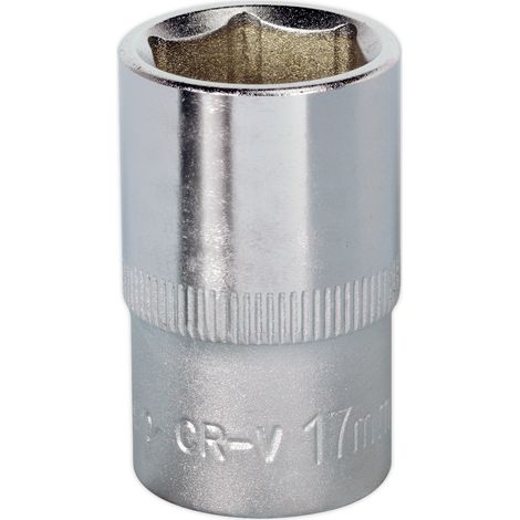 Sealey 17mm WallDrive Standard Length Chrome Socket 1/2""Sq Drive S1217