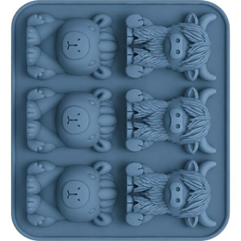 à glaçons en forme de vache 3D, mignon, réaliste, réutilisable, 6 (1/5)