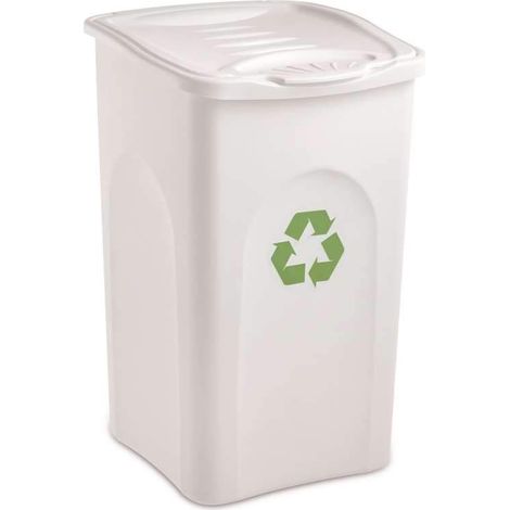 Begreen Poubelle Blanc 50 L (1/4)
