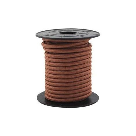 Cavo elettrico tessile 10 metri 2x0,75 mm Marrone GSC 3902993