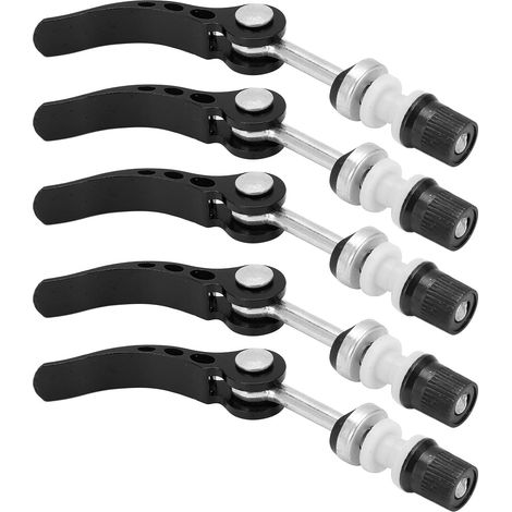 Clips Durables pour Tige de Selle de Vélo, 5 Pièces, en Alliage D'aluminium à Dégagement Rapide pour Divers Modèles de Vélo (Noire) (1/5)
