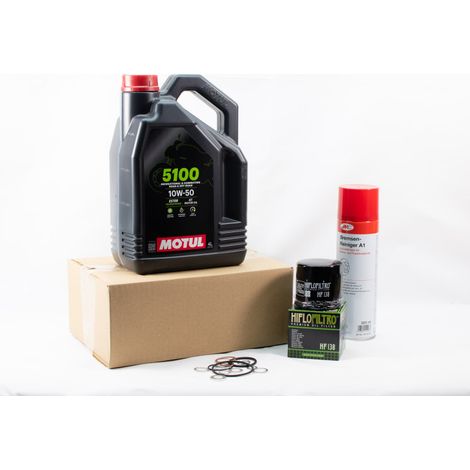 Kit Entretien Vidange Standard pour APRILIA TUONO 660 de 2022 à 2024 - MOTUL 5100 10W50 4L