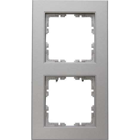 Schalterabdeckung kopp hk07 Edelstahl schraubenlos IP20