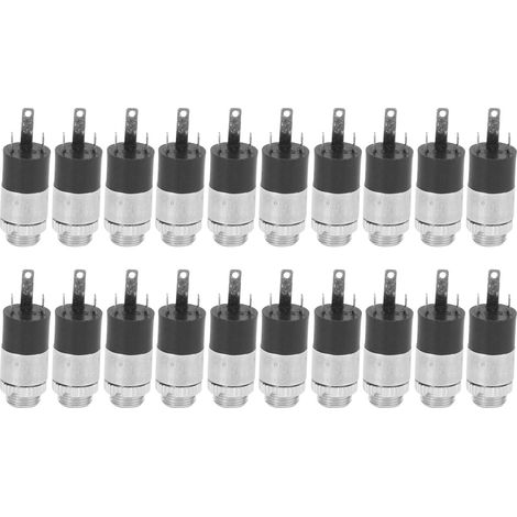 20 Prises casque femelle Jack 3.5mm stéréo audio vidéo avec écrou à visser PJ‑392 (1/5)