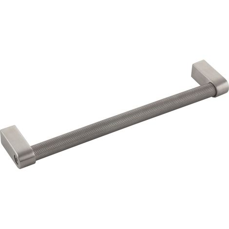 Furnipart Griff Regular LA 192mm - Designer Möbelgriff Breite 206mm - Griff für Küchenschränke, Edelstahl gerändelt