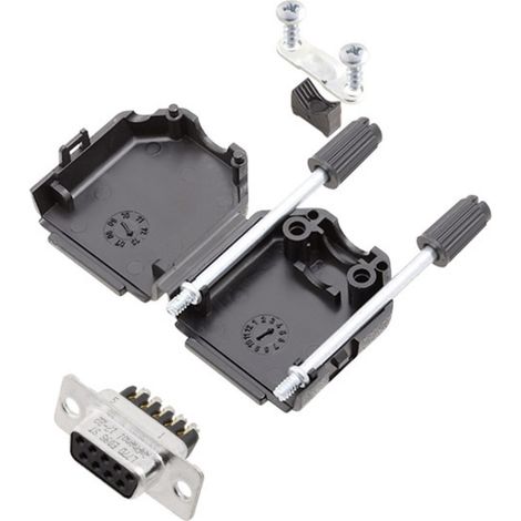 Amphenol L17DPPK09-BK+L77DE09SST D-SUB Buchsenleisten-Set 180 ° Polzahl: 9 Schrauben 1 St.