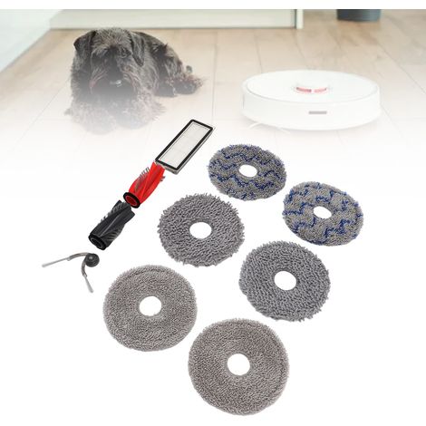 Repuestos para aspiradoras robot: juego de cepillo, filtro y almohadilla de limpieza, compatible con P20 Pro/Qrevo Curv (ABS, 166 g, 9 accesorios). (1/5)