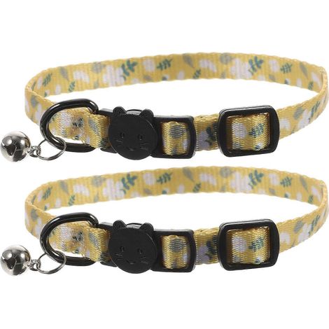 Collar para gato con cierre de seguridad ajustable y cascabel, 2 unidades. Regalos para mascotas. (1/5)