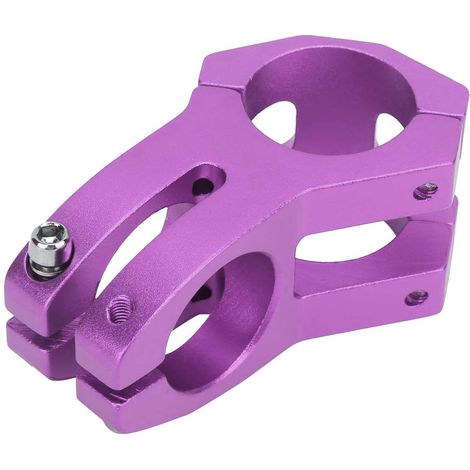 LUNJE 31,8 x 45 mm Mountainbike-Vorbau, hohler Aluminium-Vorbau, kurzer Riser, lila (1/5)