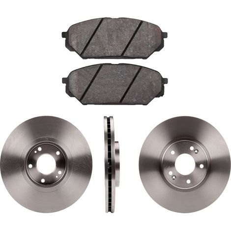 KIT FRENI ANTERIORI compatibile con HYUNDAI ix55 - DISCHI + PASTIGLIE OEM: FDB4889 / 18143 /SOSTITUZIONE DIRETTA/BASSA POLVERE/SILENZIOSO