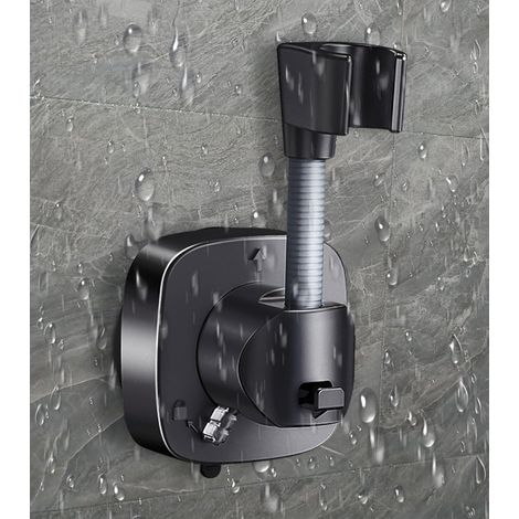 Support de Pommeau de Douche à Ventouse Rotatif 360° Sans Perçage, Réglable Universel Charge 10 kg Installation Facile en Quelques Secondes