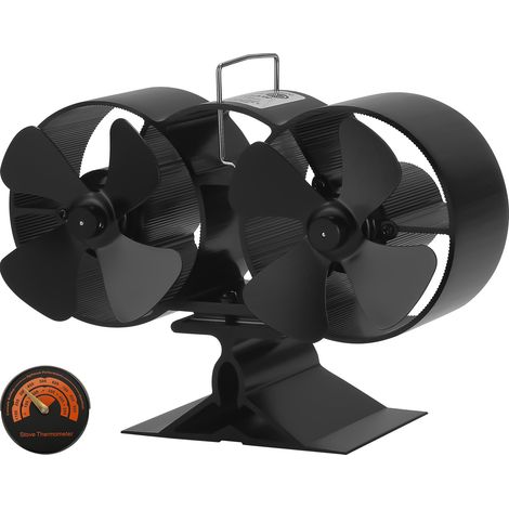 SWANEW Ventilatore per stufa a legna 8 pale Ventilatore per camino alimentato a calore silenzioso per camino a gas per stufa a legna (1/5)