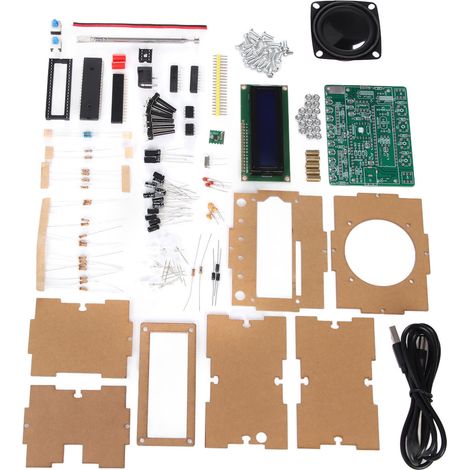 Radio FM DIY 87-108MHz récepteur numérique avec écran LCD et LED clignotante, kit éducatif de soudure pour projets électroniques (1/5)