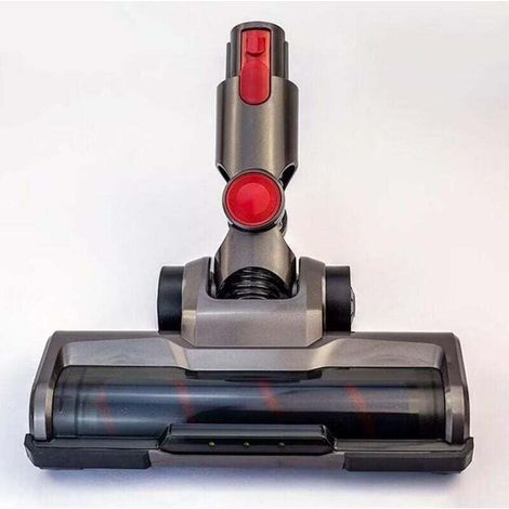 Cepillo turbo motorizado compatible con Dyson V7 DC58 DC62 DC74 V7 V8 V10, de liberación rápida con rodillo de cerdas duras para suelos de parquet, con luz LED automática. (1/2)