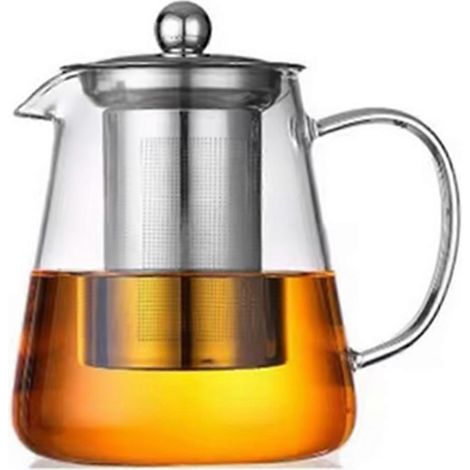 Chaleur verre théière avec inox thé stra fleur bouilloire teawareiner infuseur lot puer oolong pot 550 ml (1/5)