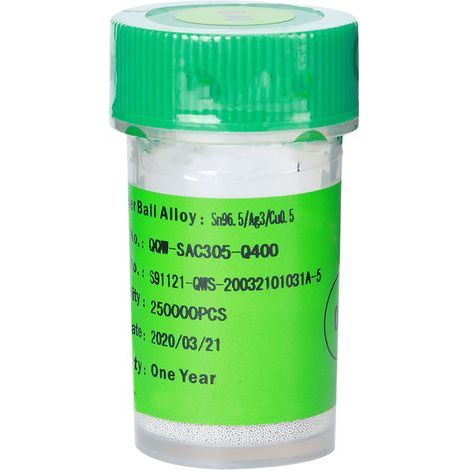 0,4 mm BGA bleifreie Lötperlen für Reballing- und Lötzubehör, 25 W (1/5)
