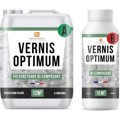Vernis Optimum® bi composant PU - Kit de 2 kg Brillante - Harmony Béton