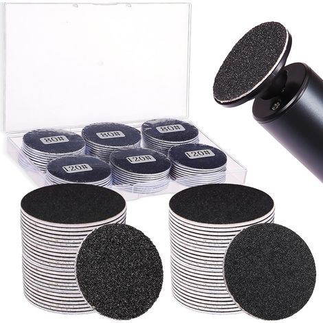 Disques de Ponçage 60pcs Disques Abrasifs Grain Mixte 120mm /80mm,Compatible pour Ponceuse Pieds Électrique (1/5)