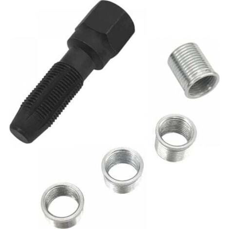 5pcs Kit de réparation pour Filetage de Bougies d'allumage M14 x 1,25, Kit de refiletage de Culasse, Rethreading Bougie, Outil de réparation de Filetage de Cylindre d'alésoir de 14 mm (1/3)