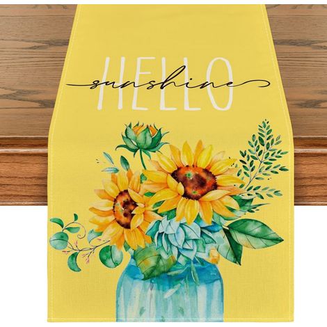 Nappe De Table - Imprimé Fleuri - Pour Décoration Intérieure Printemps Été - Dimensions 140 X 250 Cm - 1 Pièce (1/3)