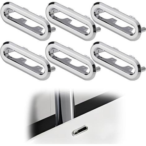 6 Pcs Trop Plein Lavabo, Anneau de Bain, Bouchon Trop Plein Lavabo, Anneau de Débordement d'Évier, Bouchon Lavabo Salle de Bain Baignoire, Couvercle de Trop-Plein Évier, pour Cuisine, Lavabo